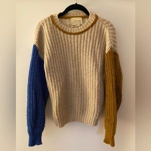 Alpaca two tone sweater